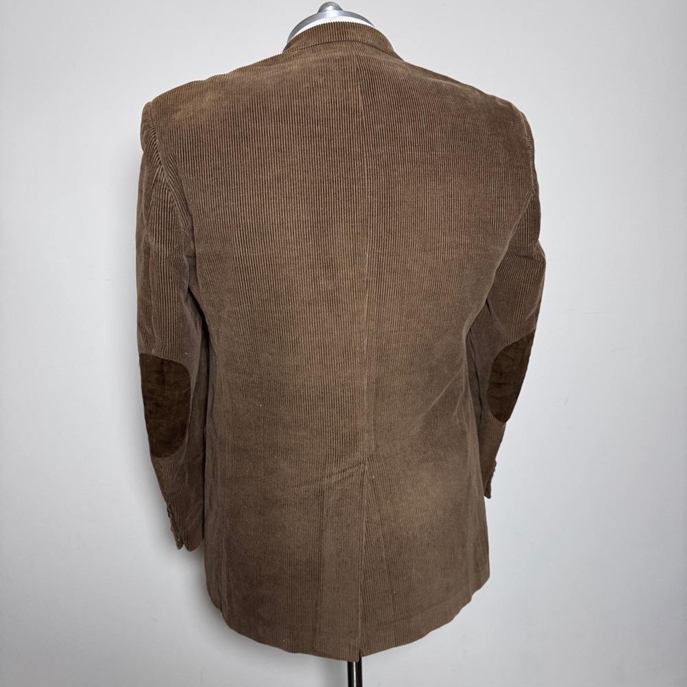 Lauren Ralph Lauren Sport Coat Mens 43L Brown Corduroy Elbow Patches Blazer - Picture 3 of 6